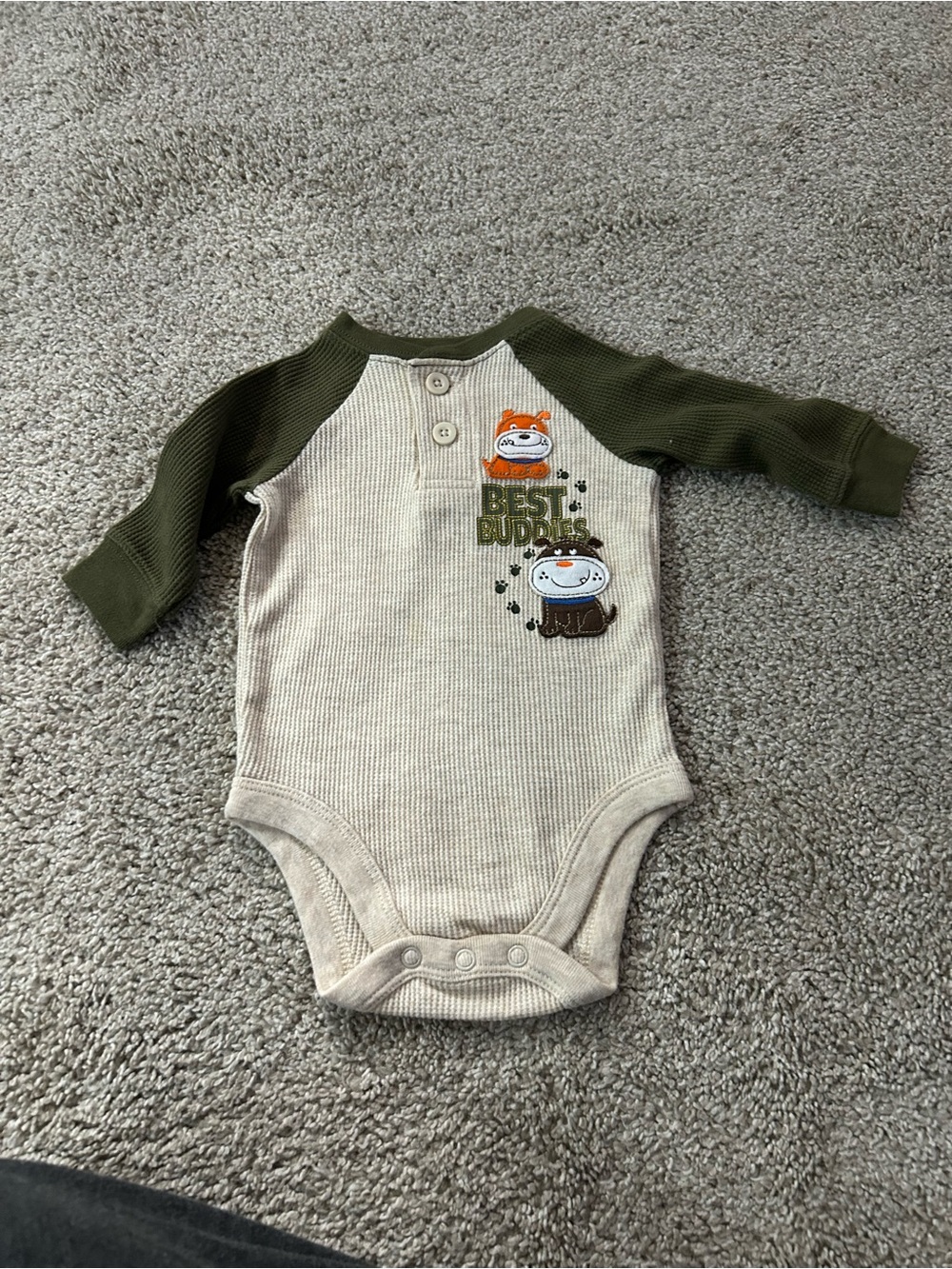 Garanimals 0-3 Month Best Buddies Thermal Onesie